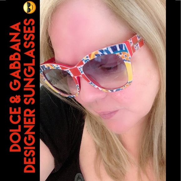 🎁🎅PRICE DOLCEGABBANA CATEYEFLORAL SUNGLASSES - Picture 4 of 7
